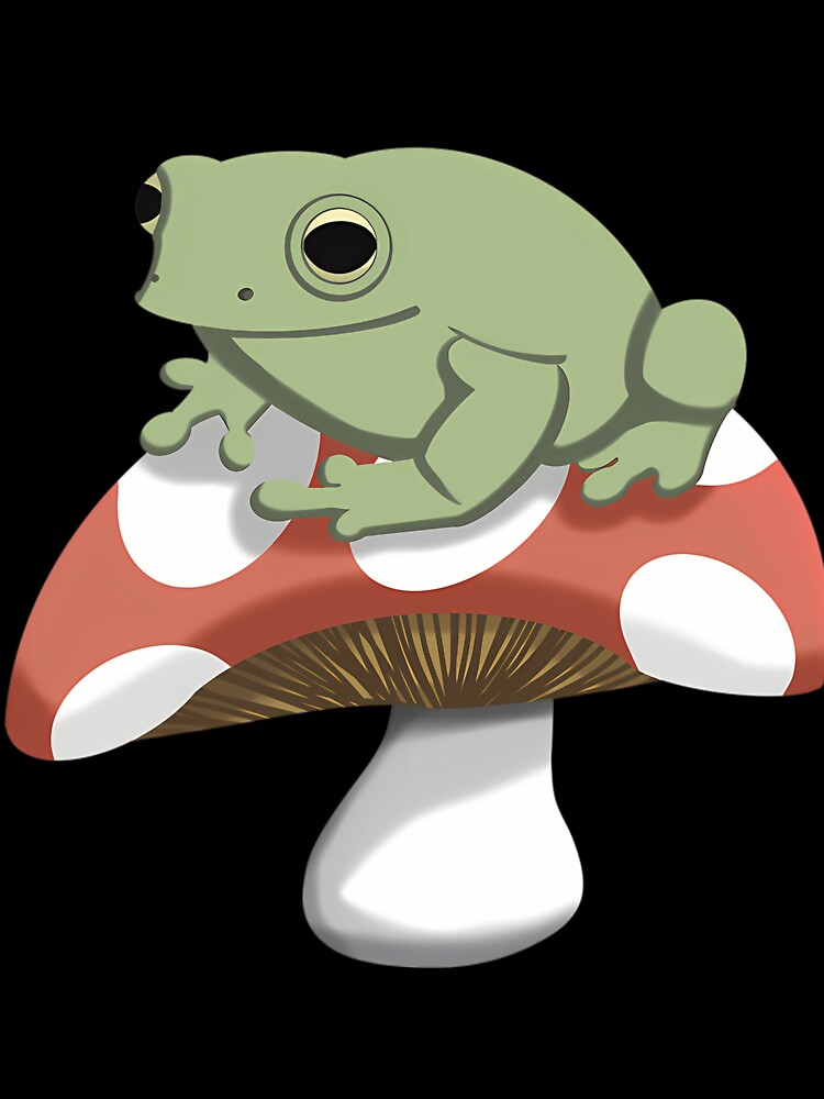 Frog on Toadstool Cute Woodland by folgersolarzj