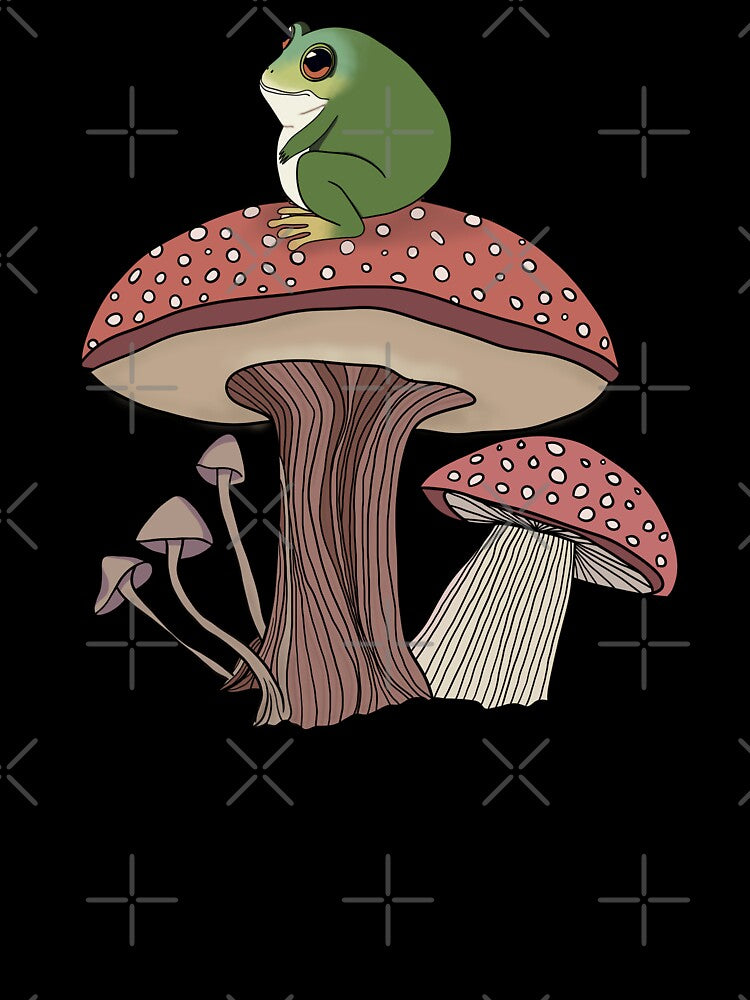 Chunky Frog Sitting on a Mushroom by velvetearth