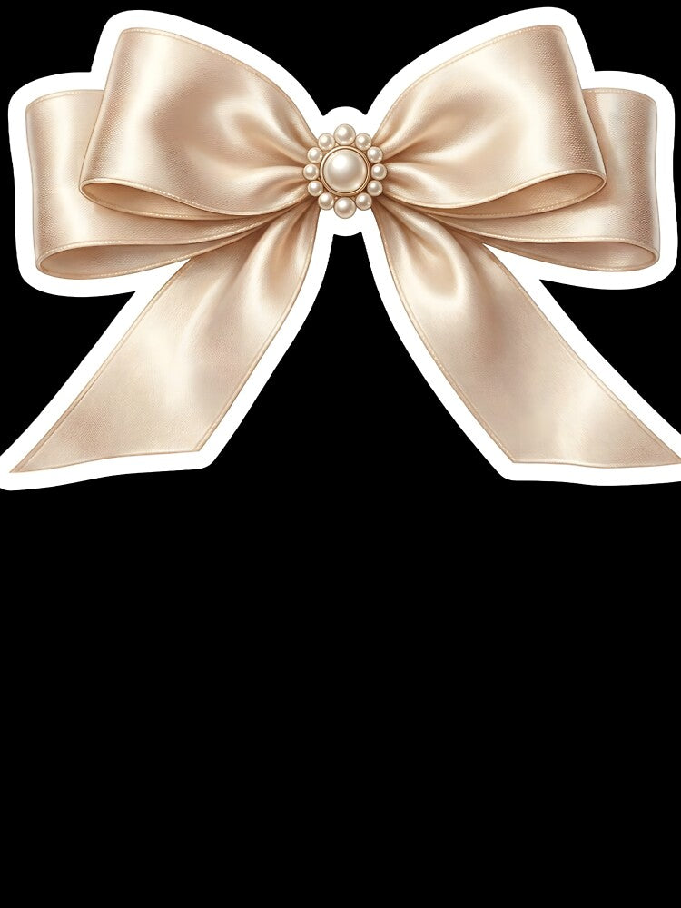 Champagne Silk Ribbon Bow Soft Realism by Strip to Stick