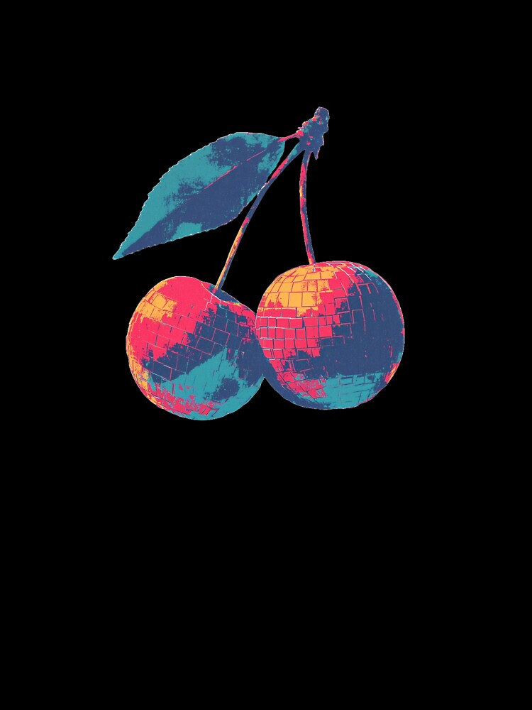 Disco Cherries – Retro Funk Fruit Illustration by CleanLineStudio