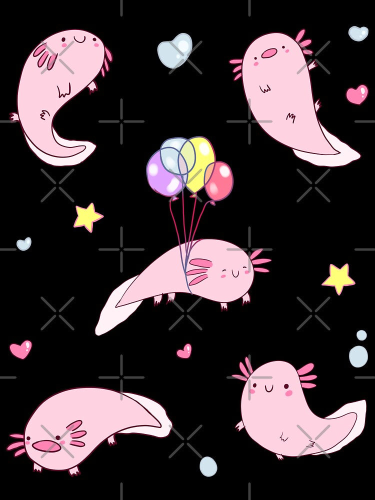 Funny axolotls by Mayarart