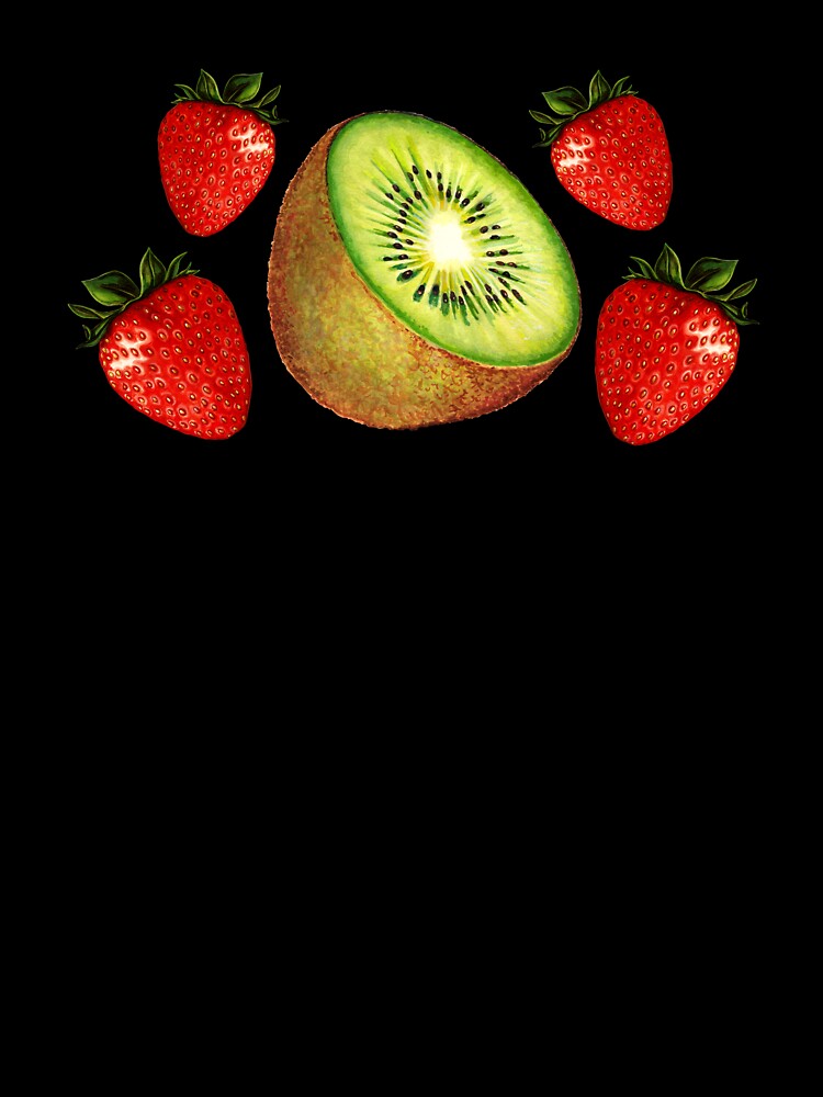 Strawberry Kiwi Pattern - Green by Kelly  Gilleran