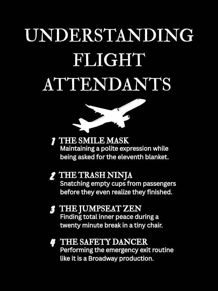 Understanding Flight Attendants Sarcastic Design – Black by PsyFlow35