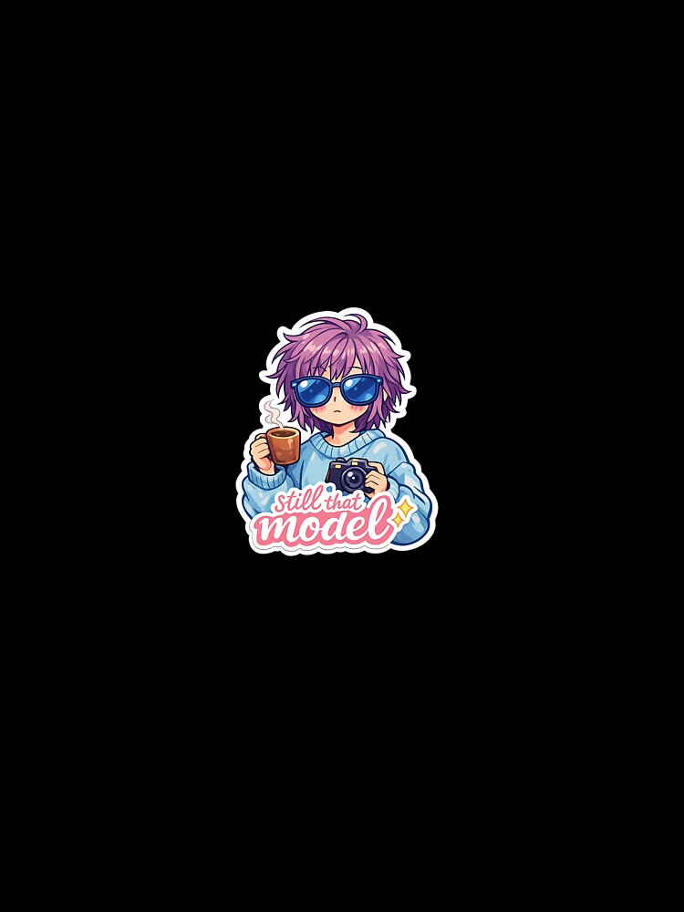 “Tired But Still That Model ✨ | Aesthetic Coffee Girl Sticker” by VNyA