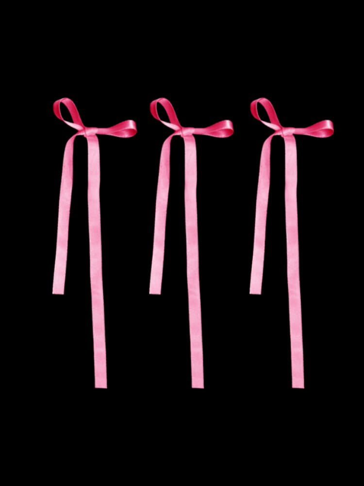 Coquette pink ribbon bows by Pixiedrop