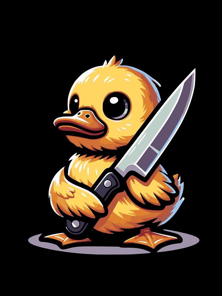 Cute kawaii chick with knife by SekoOne