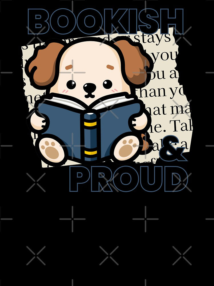 Bookish and Proud | Cute Dog Reading a Book by Kimochi-Shop