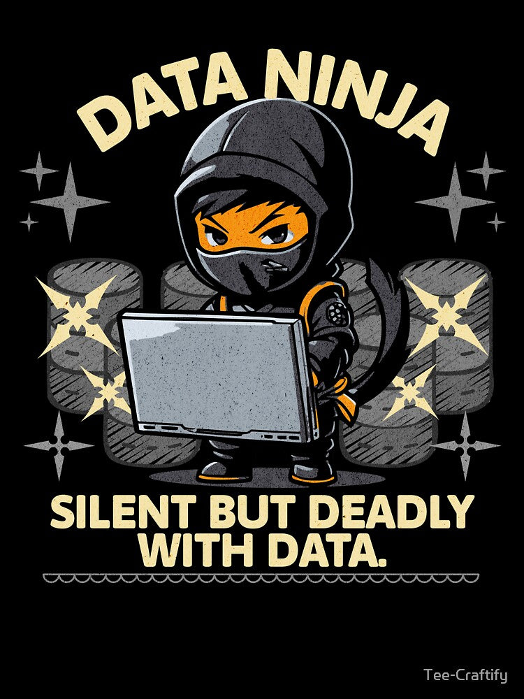 Data Ninja - Silent But Deadly with Data | Kawaii Style by Tee-Craftify