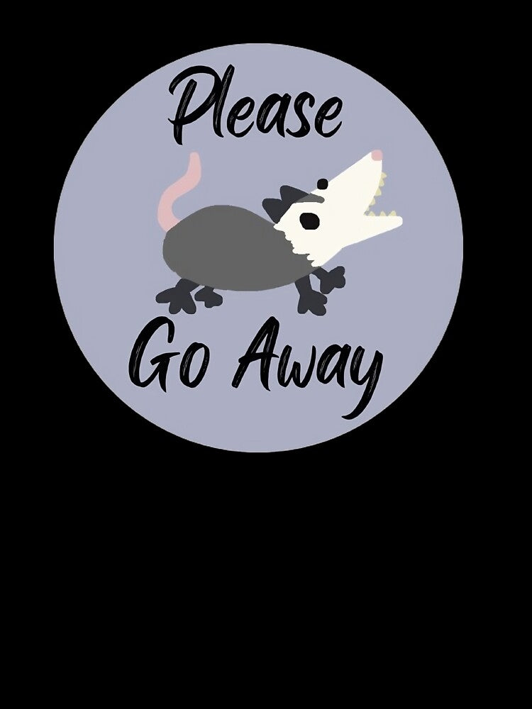 Opossum Please Go Away Blue by doodledont