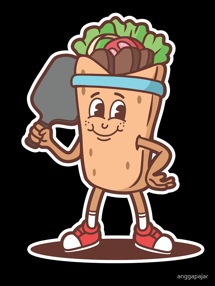 kebab mascot pickleball by anggapajar