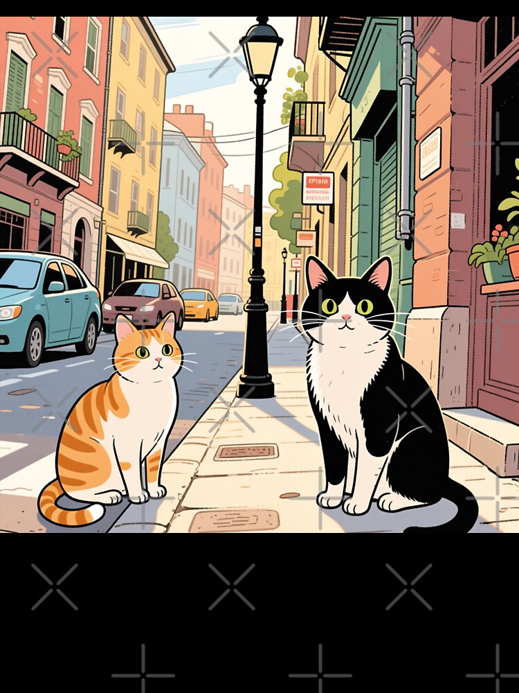Street Cats – Urban Cool Cat Graffiti Style Design by MerlinWear