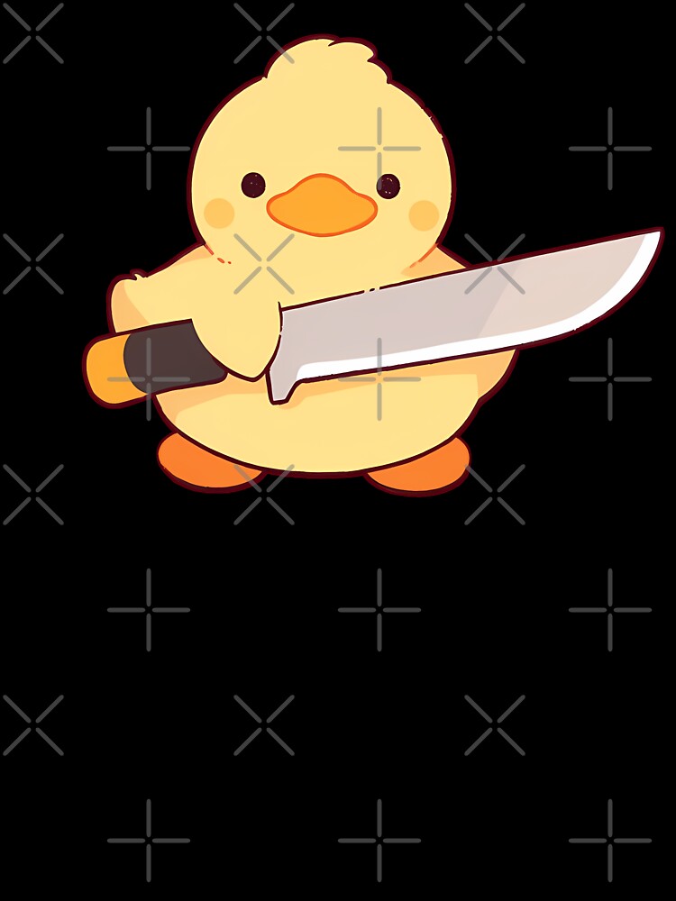 Cute Duck With Knife by SeraphineArts