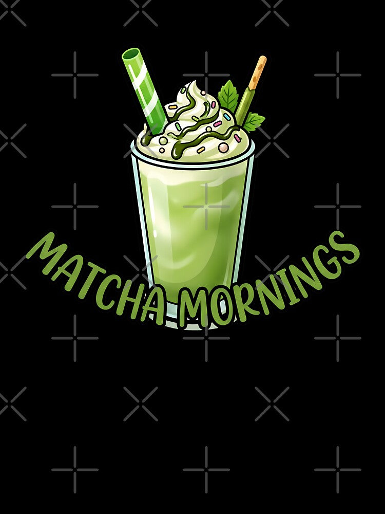 Matcha Mornings Cute Milkshake Green Aesthetic Coziness by BobaBunny76