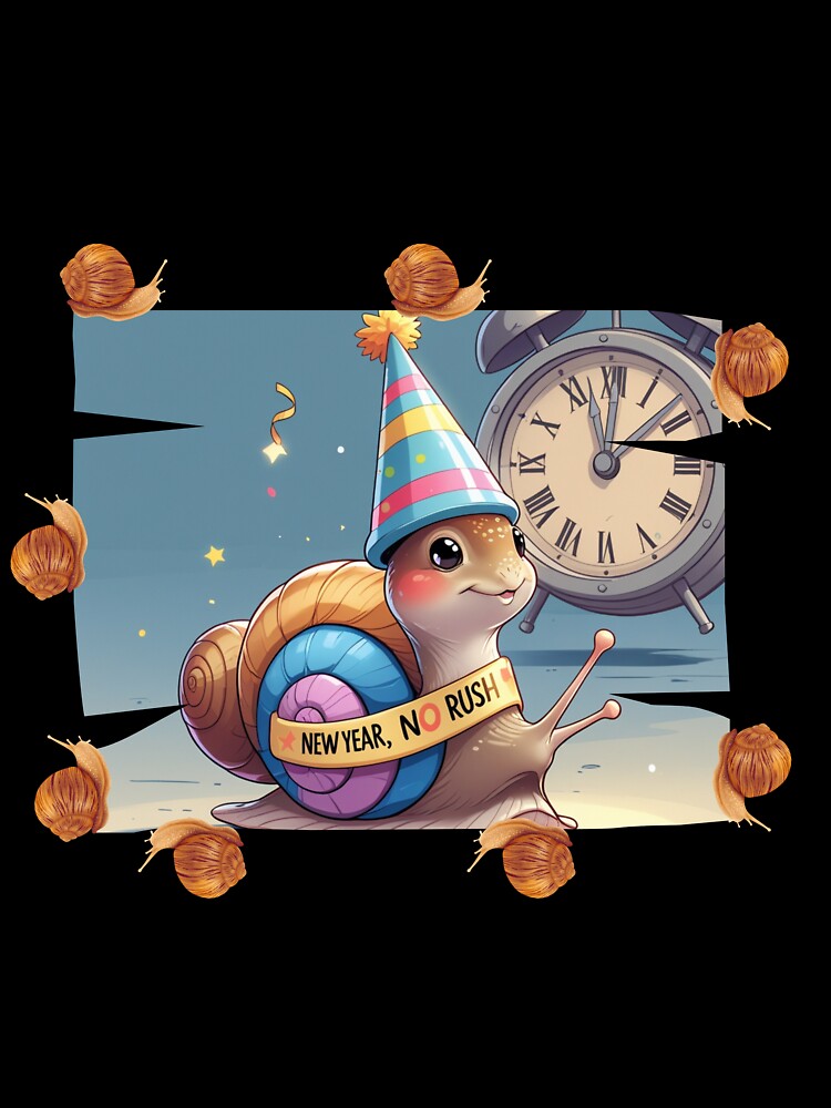New Year No Rush snail illustration by SloganSauce