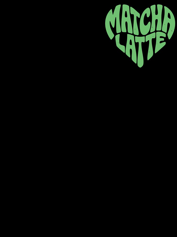 Green Matcha Latte Heart Retro Aesthetic by emmjott