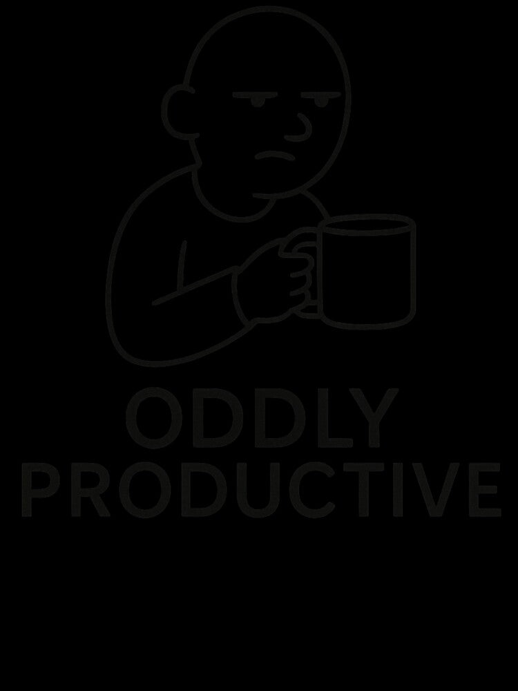 Oddly Productive Minimal Line Art T-Shirt by TeeNiverse-0000