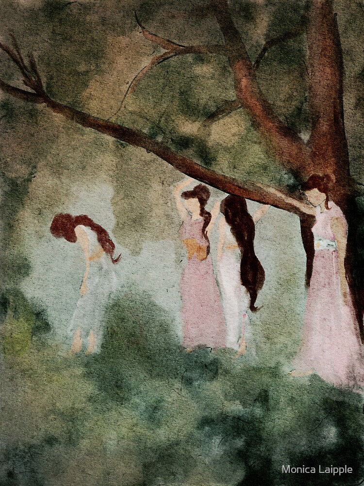 Impressionist Art Watercolor Greek Goddess | Fairy Art by Monica Laipple