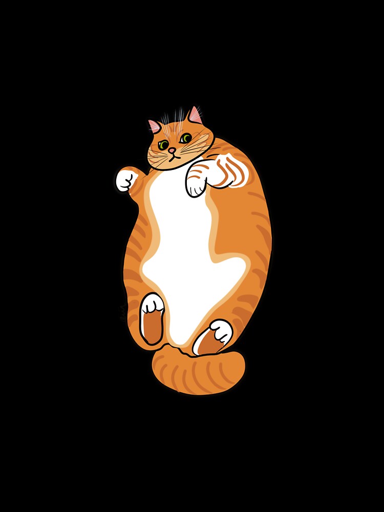 Funny Chunky Cat Sticker – Cute Orange Tabby Design by artbyomurr