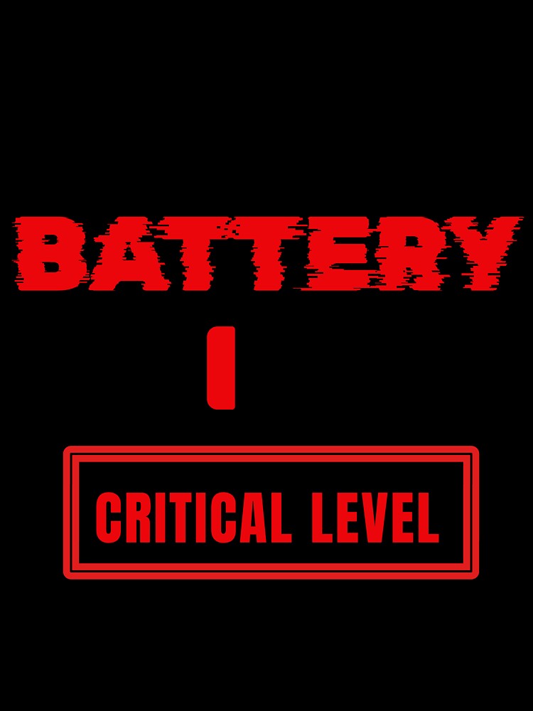 Social Battery Critical Level Funny Introvert Humor T-Shirt by DirectiveOffice