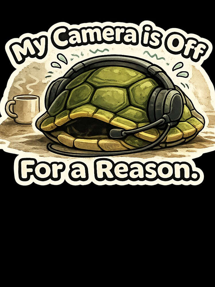 My Camera Is Off For A Reason Funny Remote Meeting Sticker by ZYNORAworld