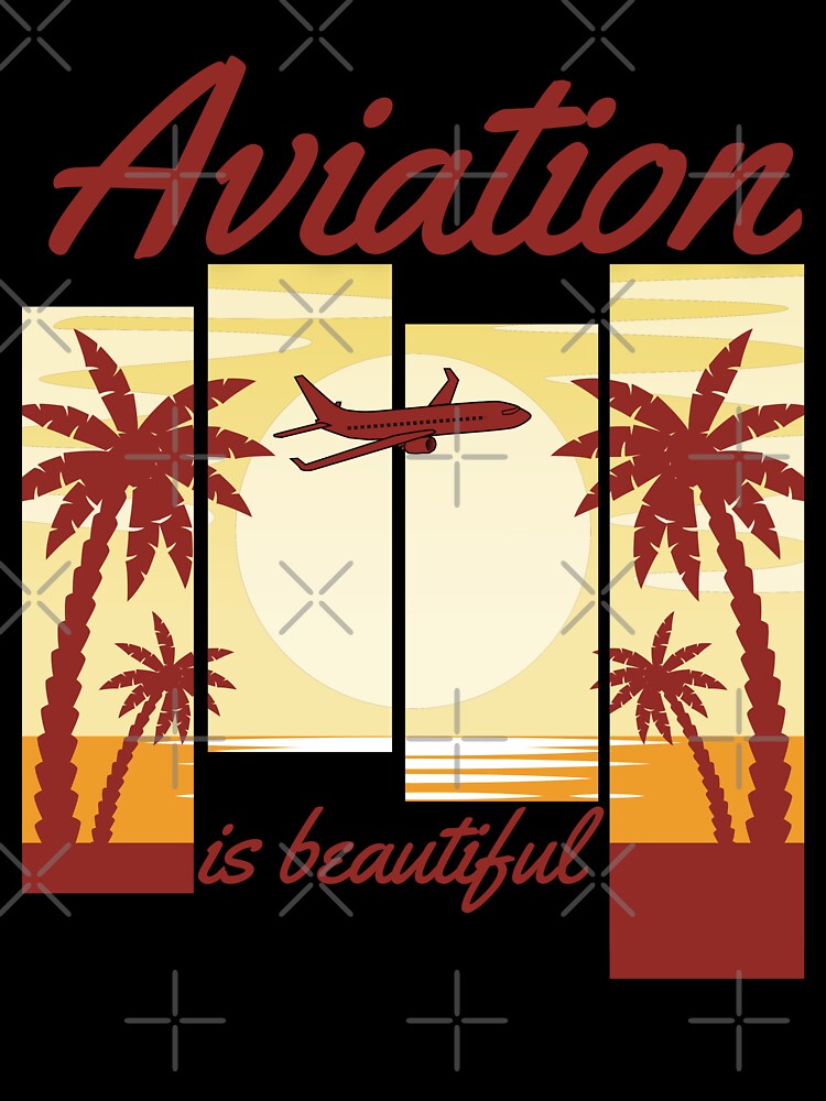 Aviation is beautiful retro sunset airplane aircraft for pilots, flight attendant and aviation geeks by AviationArtists