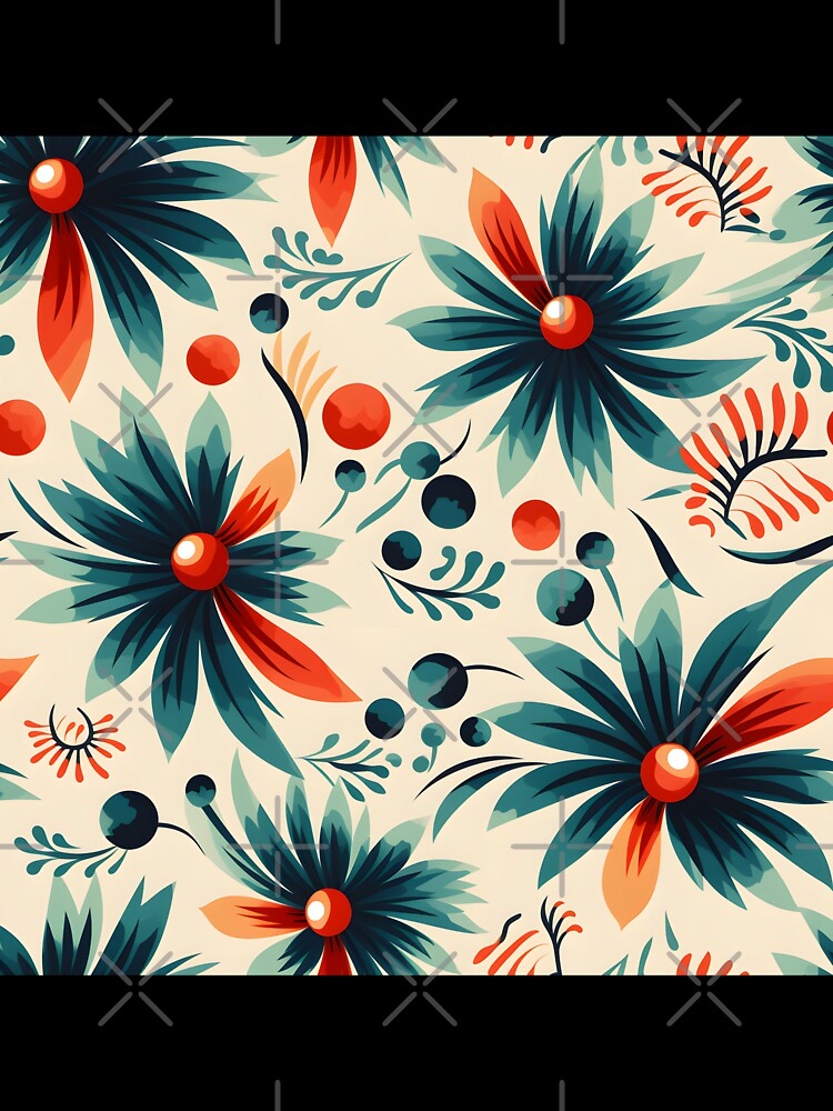 retro color flower patterns by hobakmacha