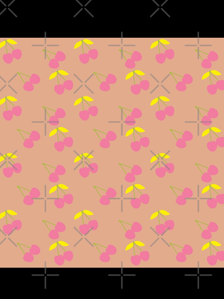 Retro Cherry Pattern _Elegant Beige by Mimi Huang