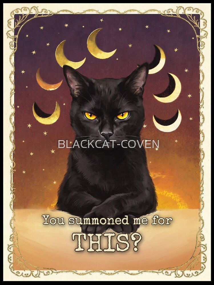 Judgement Tarot Cat You Summoned Me For This Whimsigoth Tee by BLACKCAT-COVEN