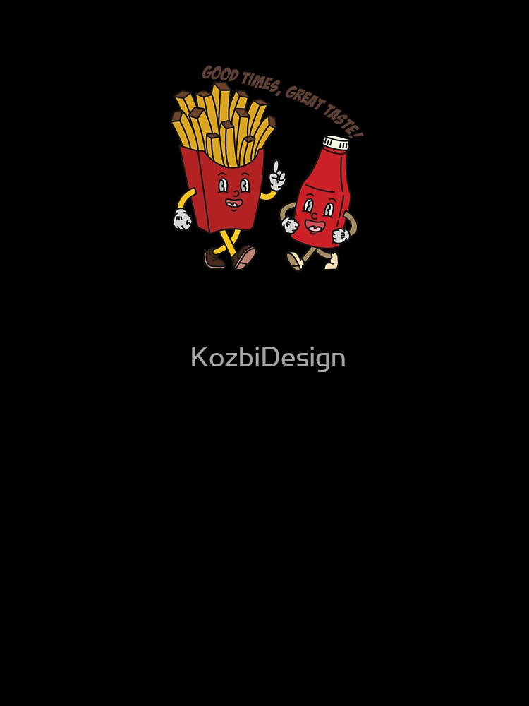 Retro Buddies: French Fries & Ketchup Mascot Duo by KozbiDesign