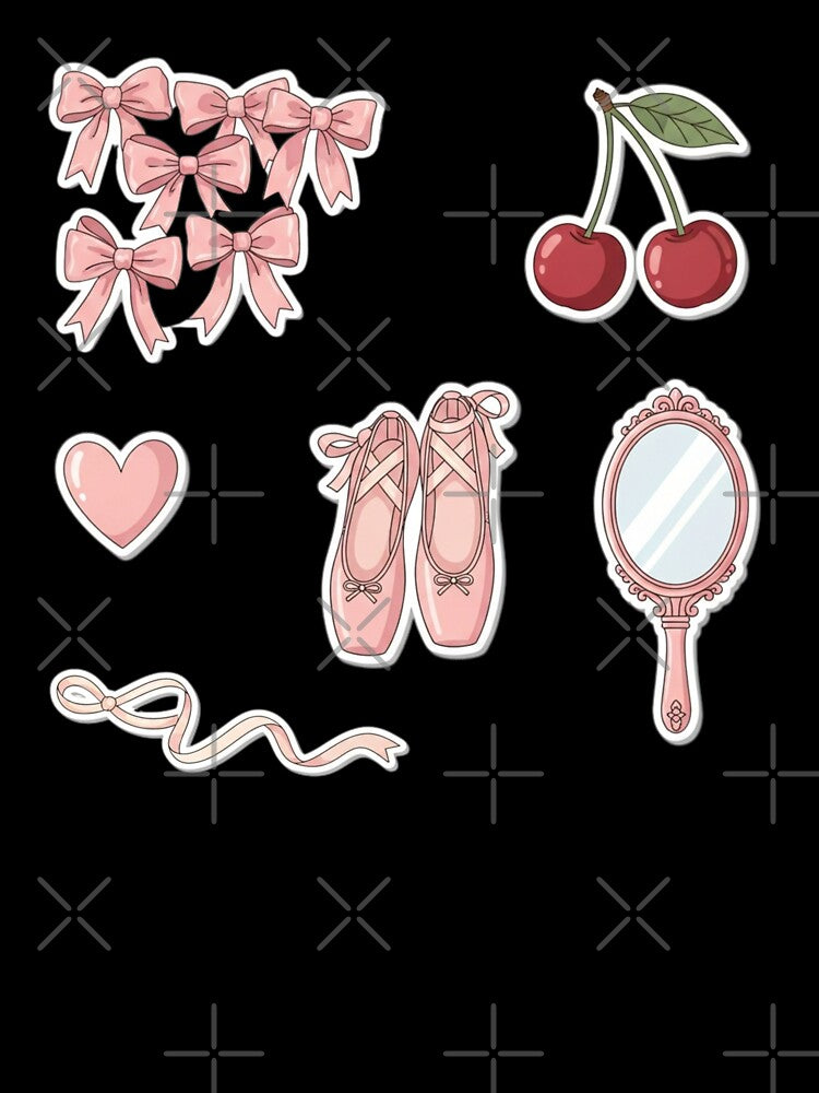 Coquette Aesthetic Sticker Pack - Pink Bows and Ribbons Set by Design_Your_Day