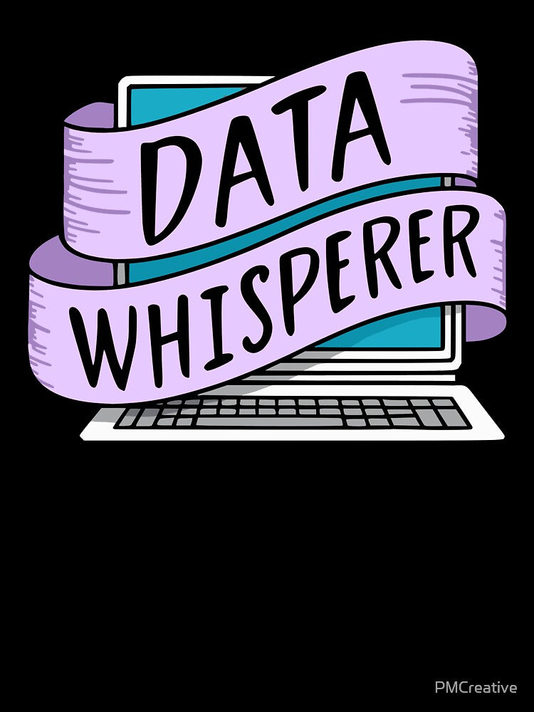 Data Whisperer! Pink And Blue Data Analyst Laptop by PMCreative