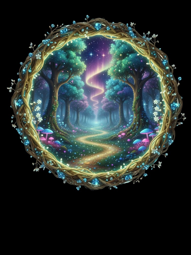 Enchanted Forest Portal - Magical Fairycore & Whimsical Glowing Path by MonaRose_Art