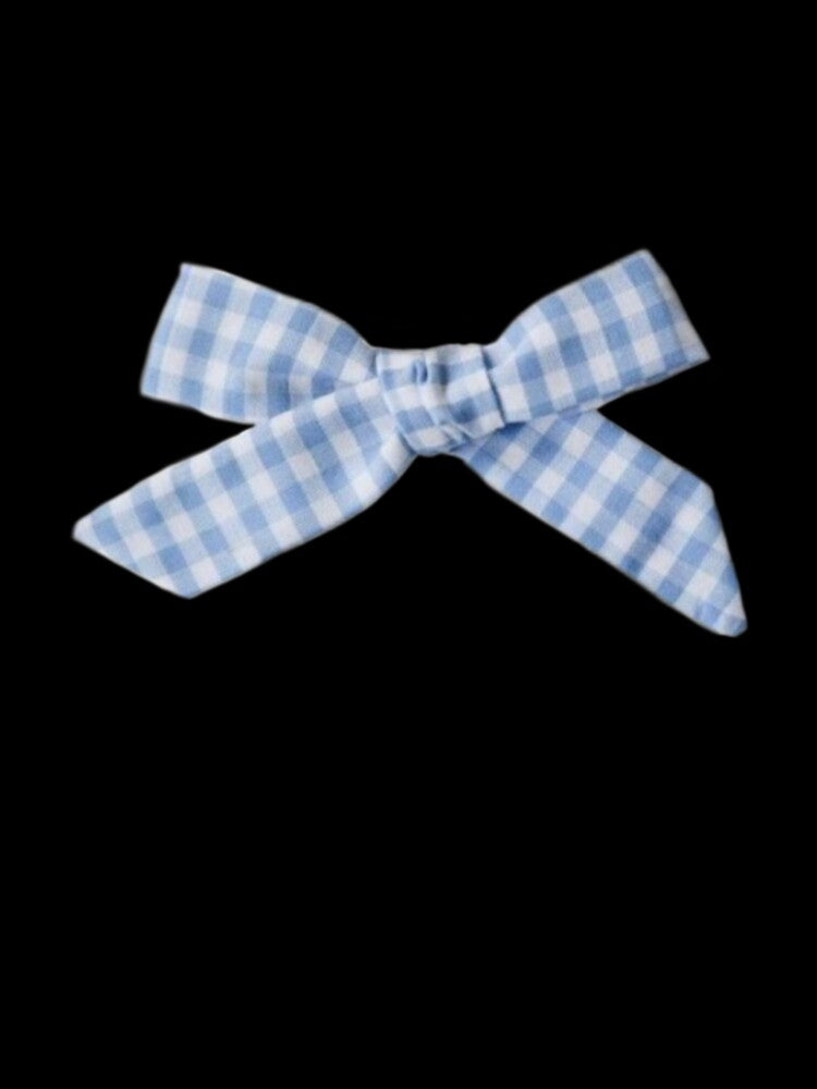 Coquette baby blue gingham bow by Pixiedrop