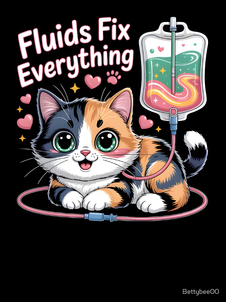 Fluids Fix Everything – Cute Cat IV Design by Bettybee00
