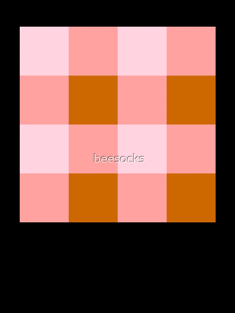 Peach and brown gingham by beesocks