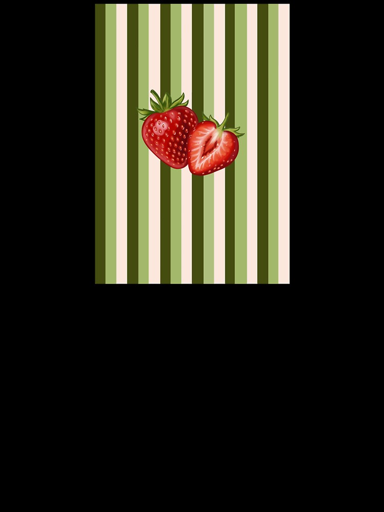 Strawberry with green stripes aesthetic by joleyjl