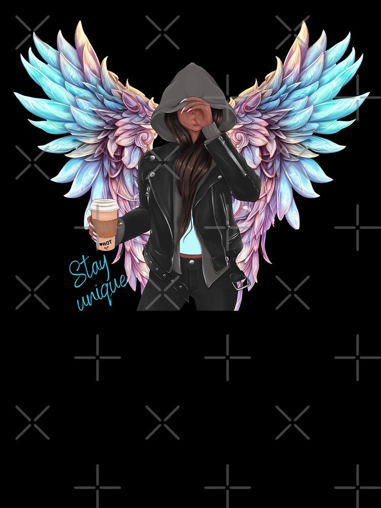 Black girl angel stay unique by LuckyFamily