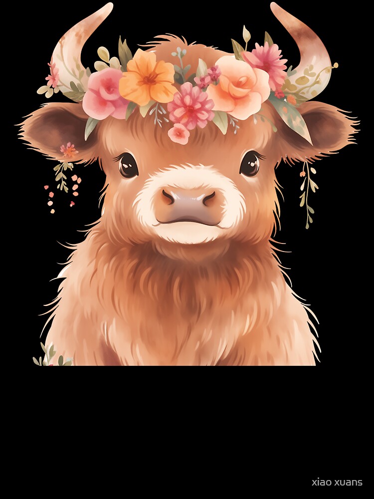 Highland cow by xiao xuans