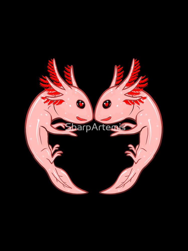 Axolotls in Love by SharpArtemis