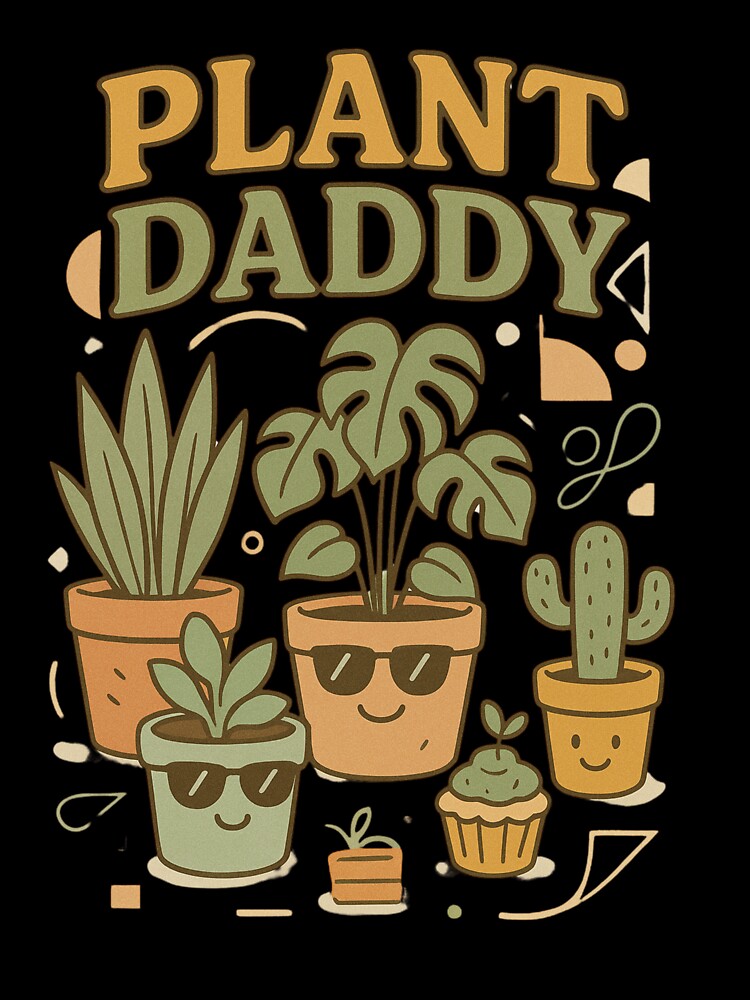Plant Daddy | Cute Cool Houseplant Cartoon Design by Designeerguy