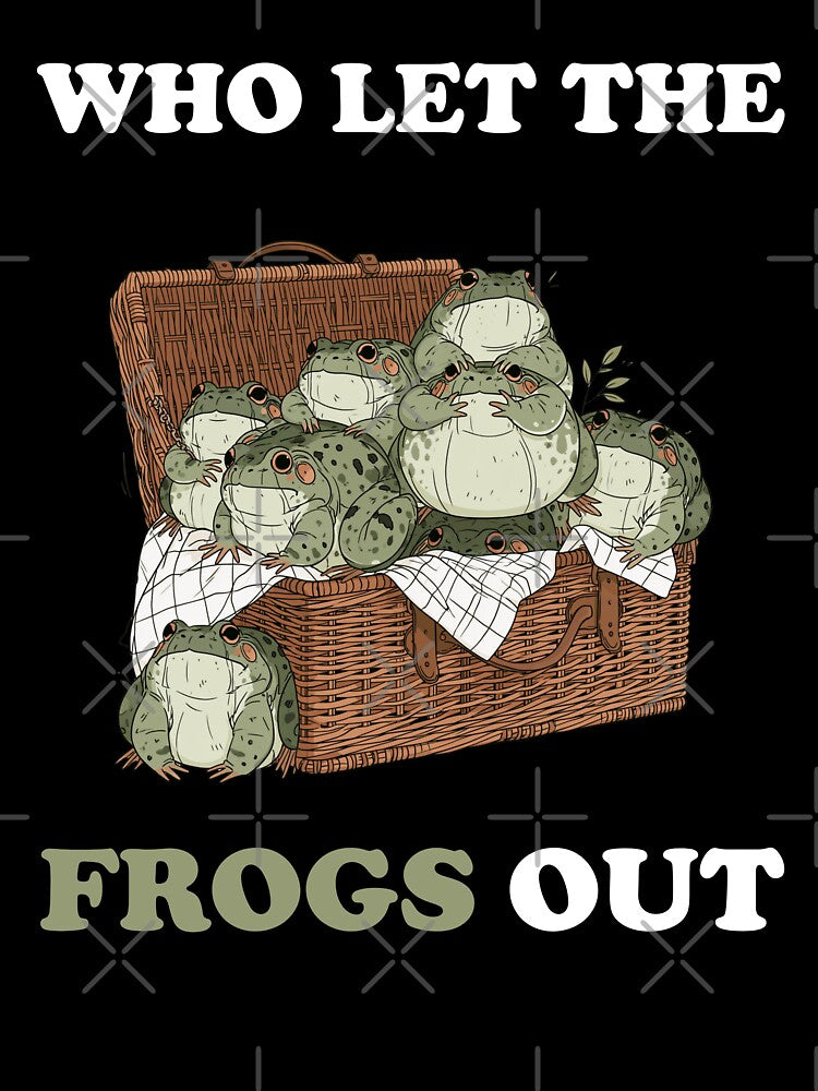 Who Let The Frogs Out Funny Frog Lover Gift by VectorForge