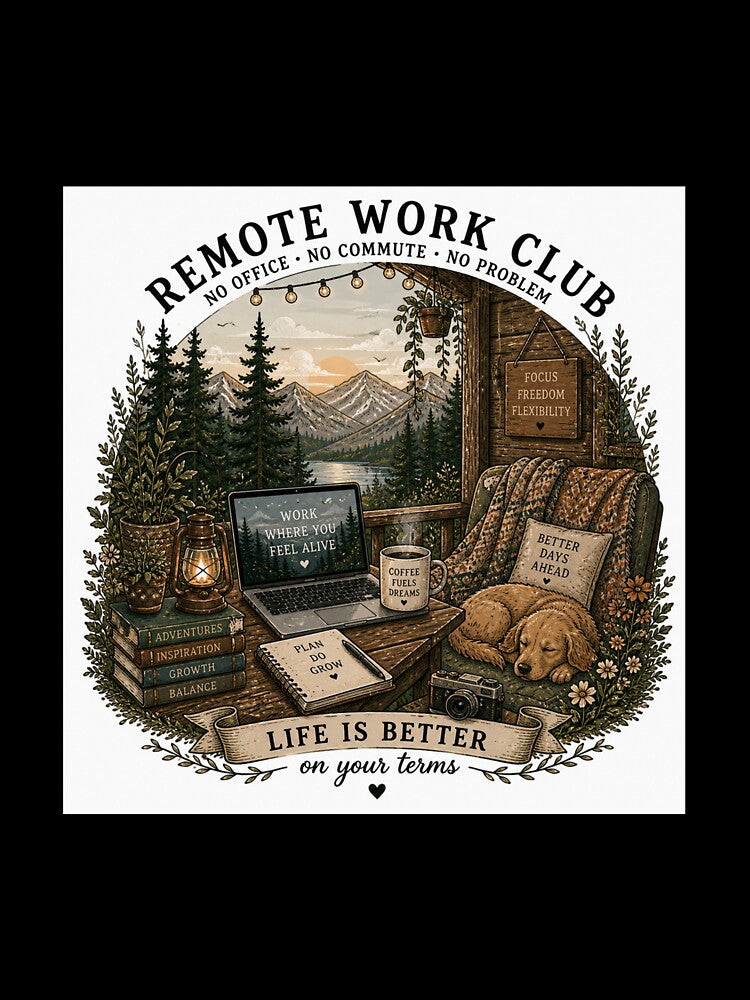 Remote Work Club Cozy Cabin Office by Kupeliemre