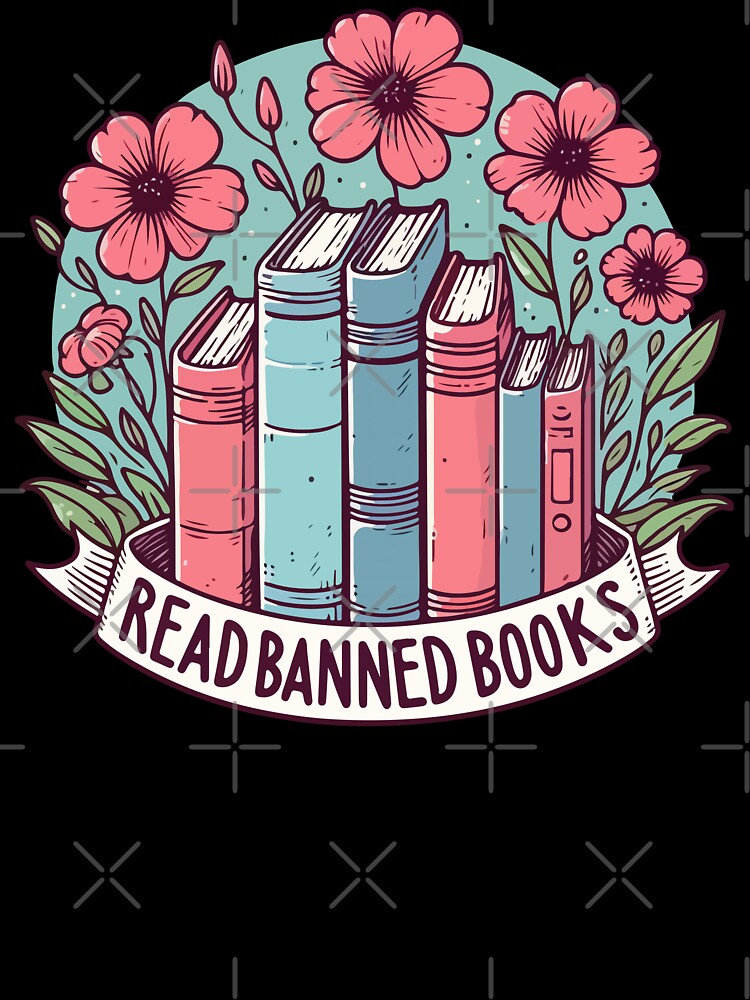 Read Banned Books Cute Floral by TomFrontierArt