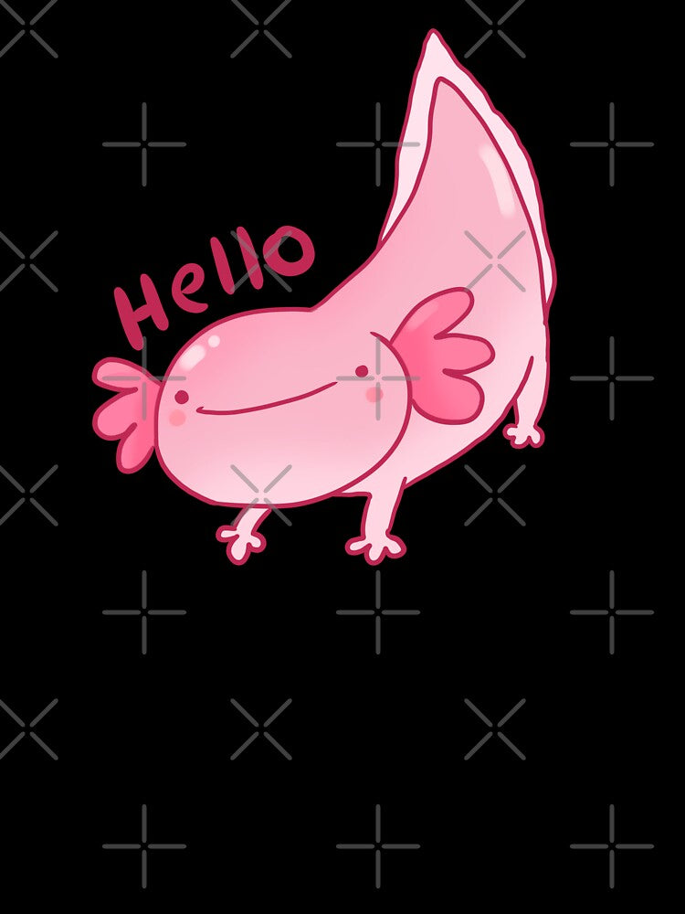 Cute happy axolotl by Mayarart