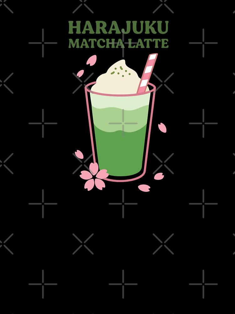 Harajuku Matcha Latte Kawaii Japanese Cafe Art by AbsoluteMotif