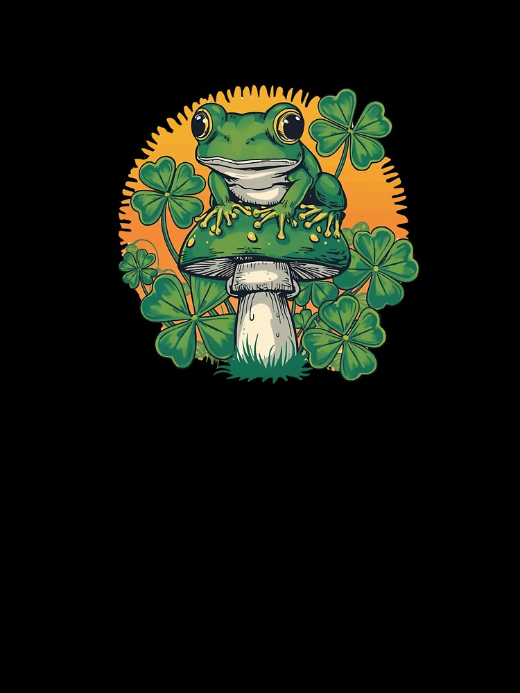 St. Patricks Day Frog on Toadstool by Retro-Bloom