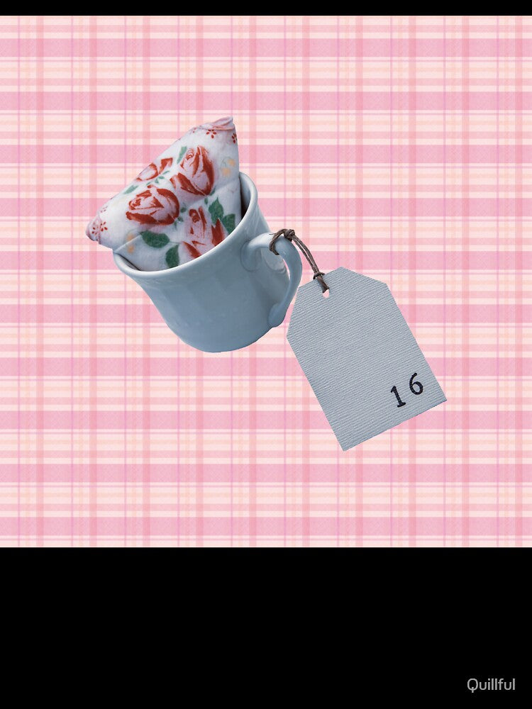 Fancy Teacup Gingham (Pink) by Quillful