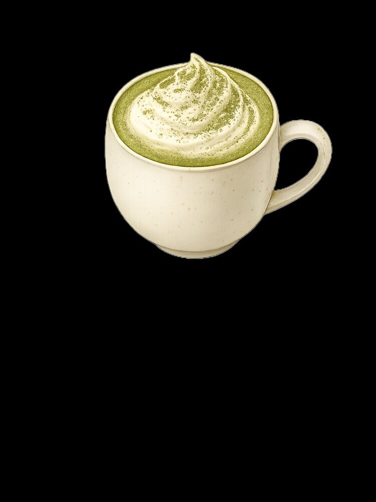 Cute Aesthetic Matcha Green Tea Latte Foam Cup by Core design hub