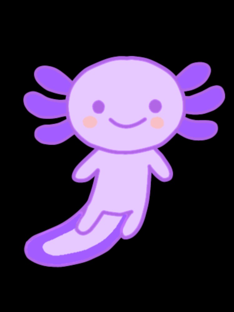 Cute pastel purple axolotl by ruelia