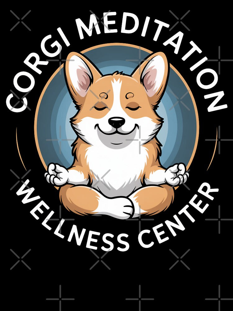 Corgi Meditation and Wellness Center Black Design by Peter Stawicki